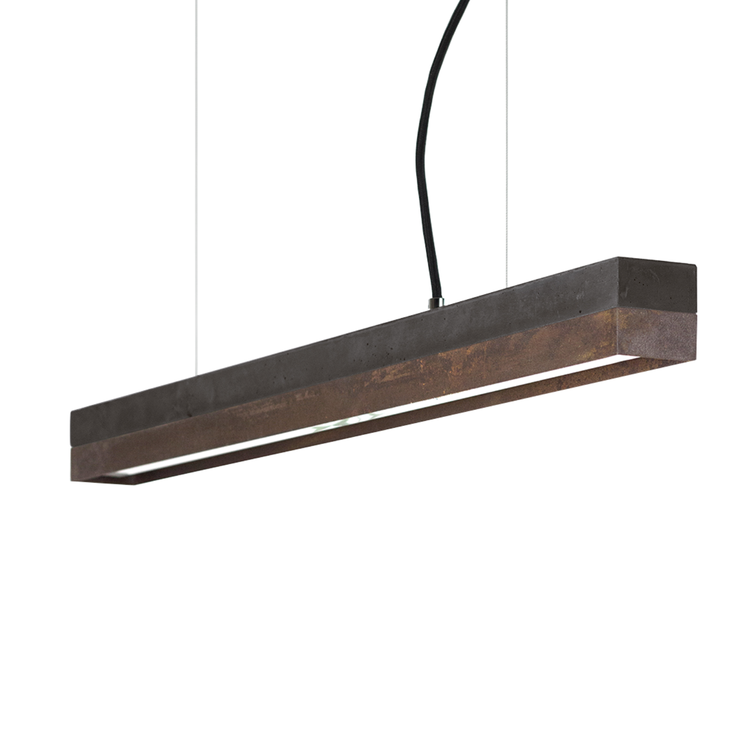 CONCRETE & CORTEN STEEL - Pendant Light - Luminesy